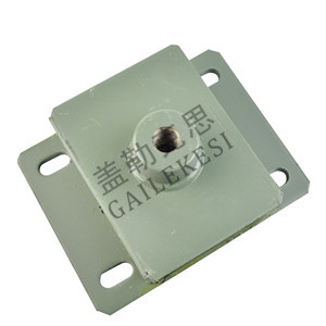 Square shaped shock absorber pad for traction machine